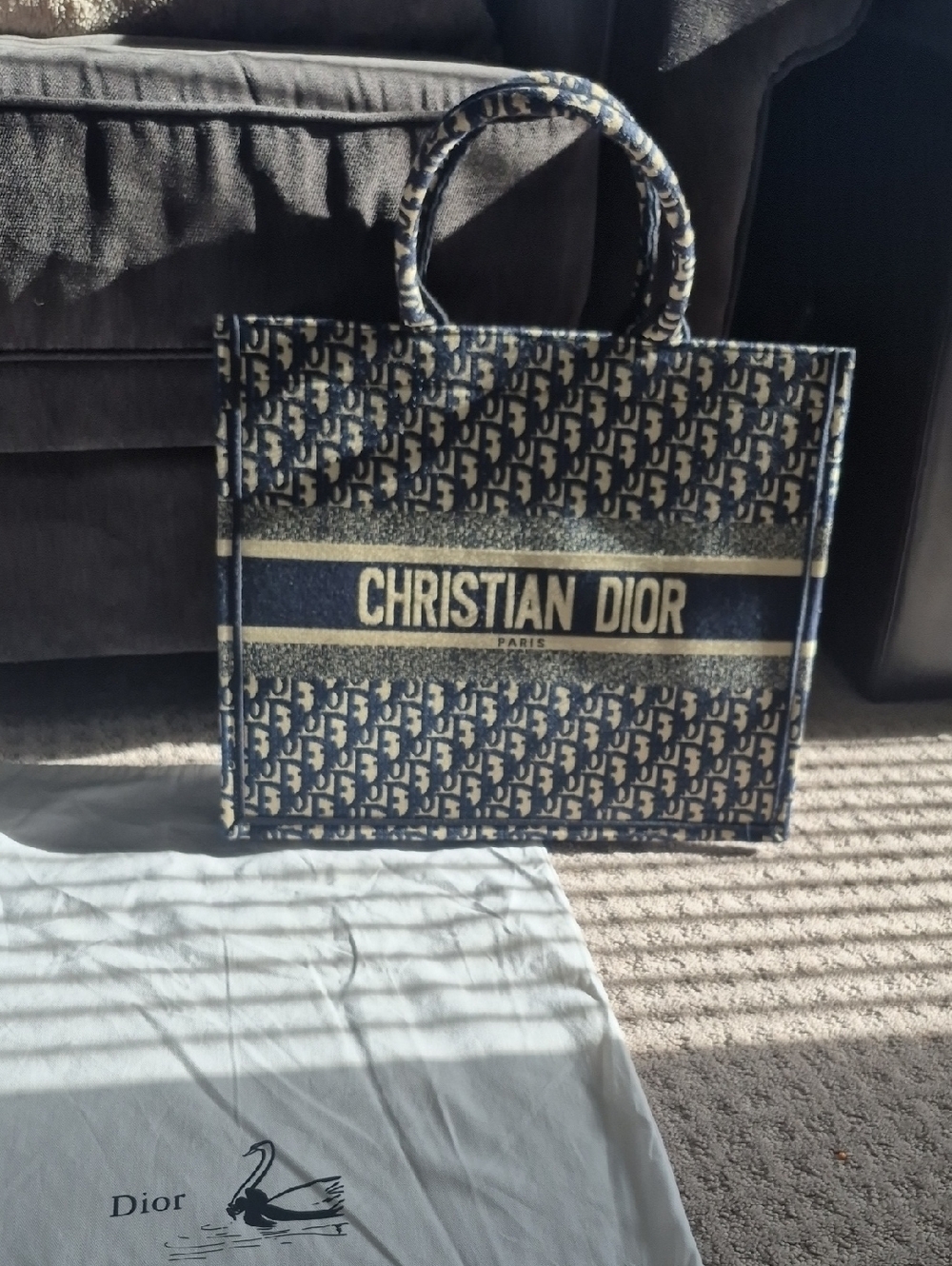 Christian Dior Blue Oblique Book Tote